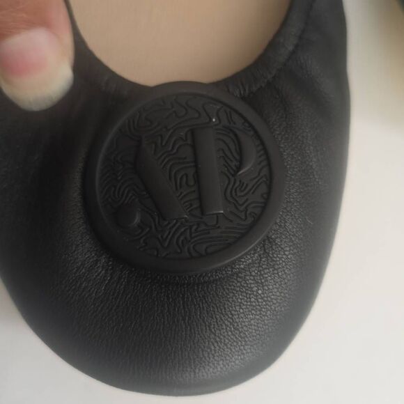 April Parker-Perfect Flat Ballet Shoes 9- Blk Leather Foldable Sole & Travel Bag - Picture 3 of 13